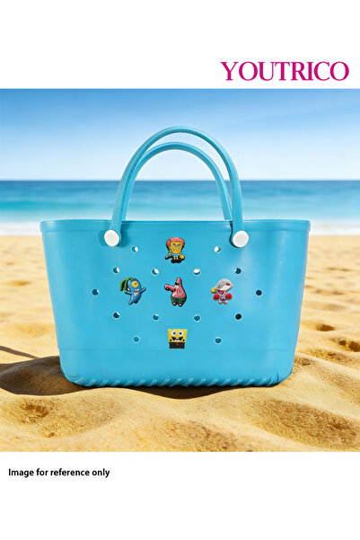 Youtrico مجموعة زينة كرتونية من 5 قطع - زينة على شكل شبشب وحقائب شاطئ