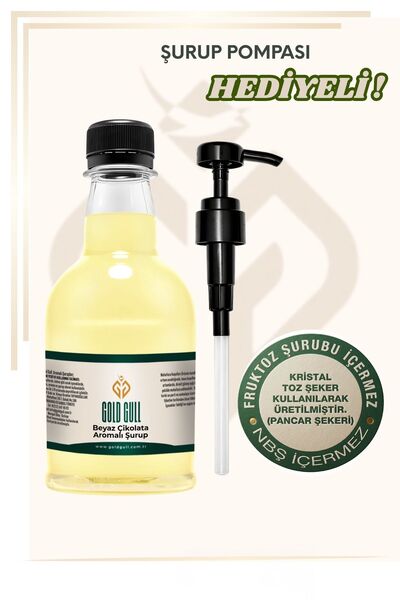 gold gull Beyaz Çikolata Aromalı Kahve Ve Meyve Şurubu 300 Ml.