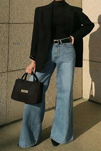 Bagg Τσάντα 25x20x10 Μαύρη πάνινη τσάντα