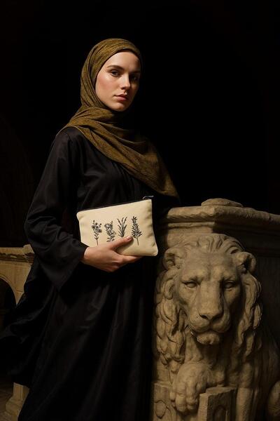 Çınar Bez Çanta حقيبة مكياج قماشية مكونة من 4 فروع