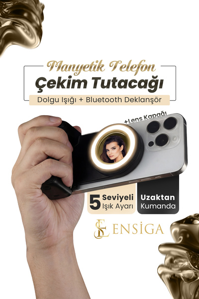 EN SİGA Deklanşör Düğmeli Manyetik Telefon Selfie Dolgu Işıklı Akıllı Telefon...