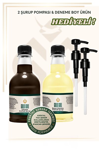 gold gull Çikolata & Beyaz Çikolata Aromalı Kahve & Meyve Şurubu 2 X 300 Ml.