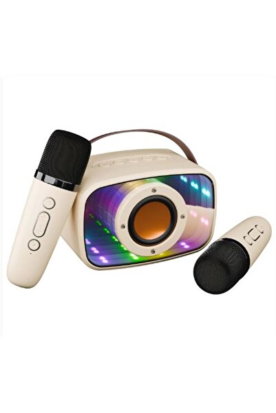 Mikado MD-57BT Endless 5W Bej TF + USB + AUX + BT Destekli 2 Wireless Karaoke...