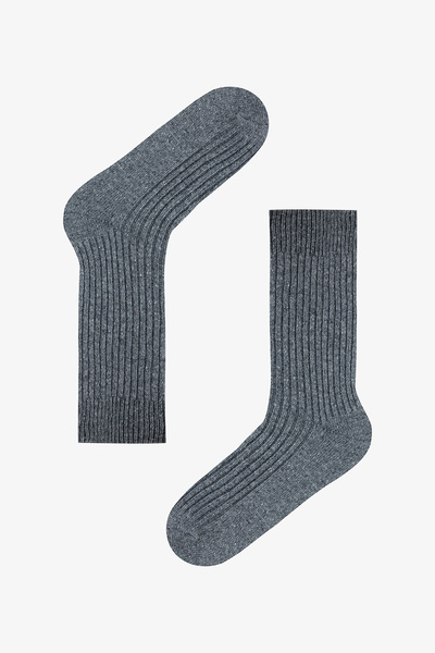Penti Koyu Gri Erkek Ribbed Soket Çorap