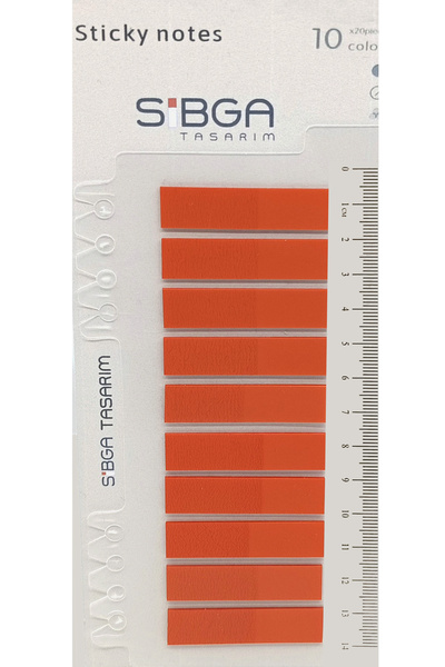 sibga tasarım Şeffaf Turuncu (Nar çiçeği) Renkli Postit Post-it Post It. Kita...
