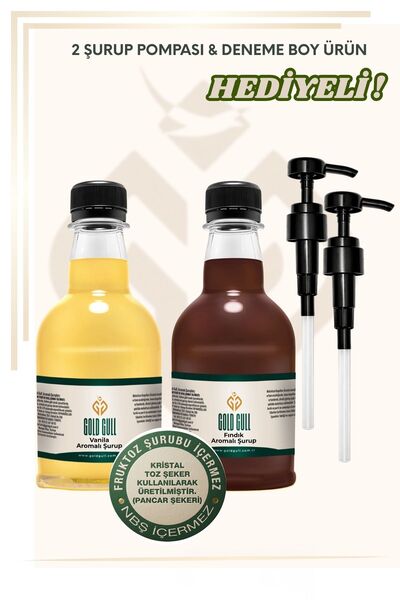 gold gull Vanilya & Fındık Aromalı Kahve & Meyve Şurubu 2 X 300 Ml.