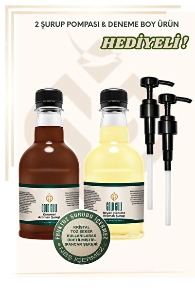 gold gull Beyaz Çikolata & Karamel Aromalı Kahve & Meyve Şurubu 2 X 300 ml.
