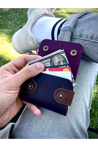 Mess collection Hakiki Deri Kartlık, Minimal Kartlık, Erkek & Kadın Küçük Kar...