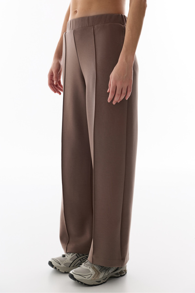 Penti Gray Ribbed High Waist Wide Leg Pants