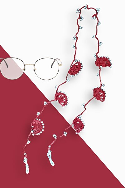 nftart.design Handmade Glasses Rope Strap with Needlework and Bead Detail