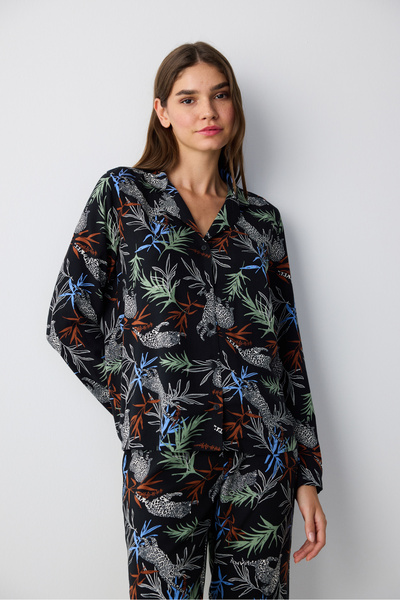 Penti Multi-Colored Dark Front Pants Pajama Set