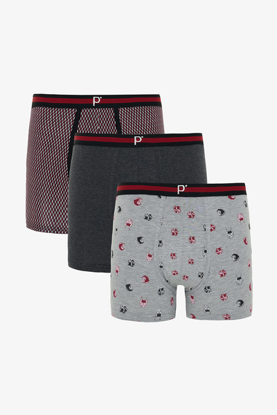 Penti Men's Organic Striped 3-Pack Boxer