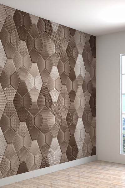 dreamwall Duvar Kağıdı 3 Boyutlu Geometrik Mozaik Desenli Silinebilir Tekstil...