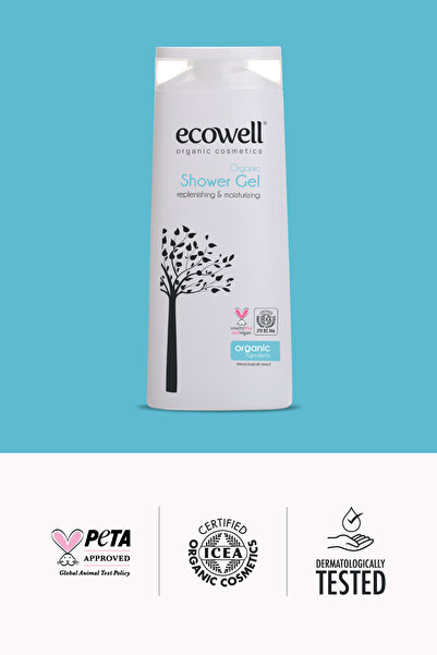 Ecowell Organik Duş Jeli, Vegan Sertifikalı, Arındırıcı, Tazeleyici, Hipoalerjenik, Argan Yağı, 300 ml