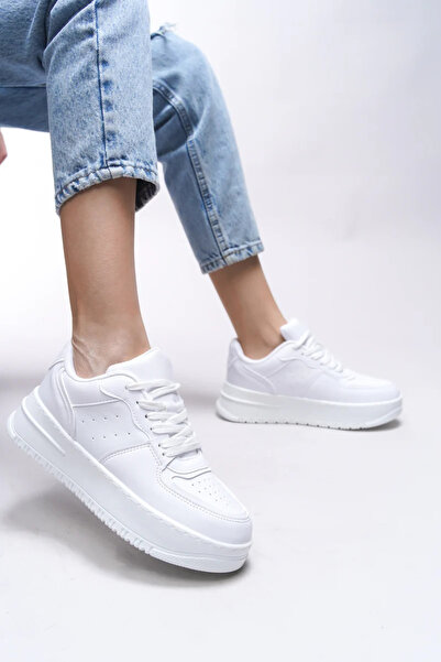 Mehmet Baran Adidași Albi Talpă Înaltă 5 Cm Pantofi Sport