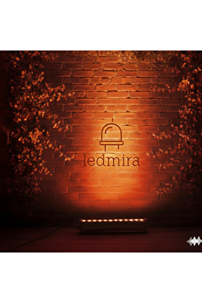 Ledmira 12w - 35cm Amber Renk Işık Wallwasher Duvar, Minare, Bina Ve Ağaç Boyama