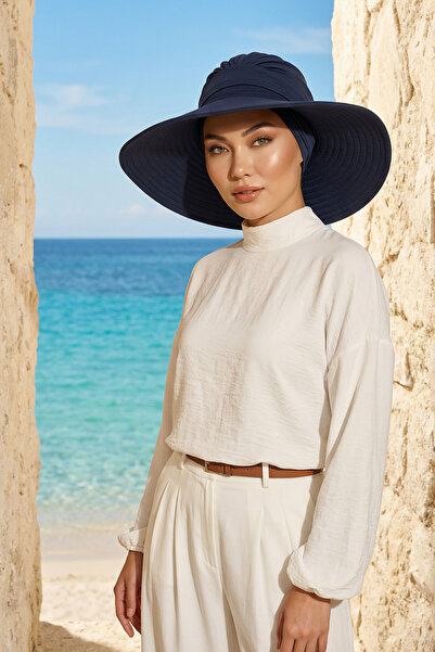 Aisha's Design قبعة توربان من القطن الممشط مع ربطة قابلة للإزالة على الظهر، م...