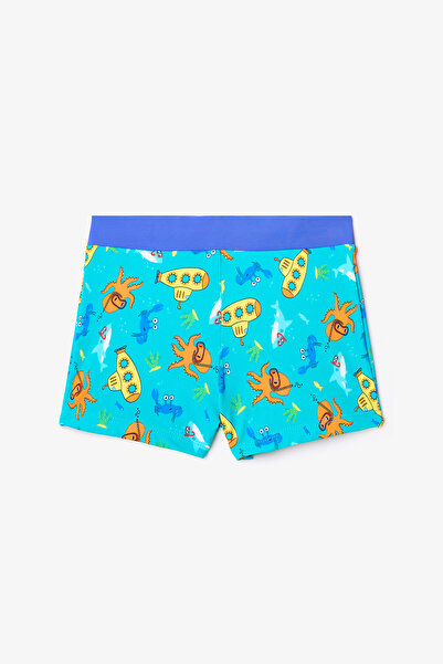 Penti Mixed Color Octopus Patterned Boy's Boxer Swimsuit