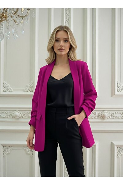 MAXORA SHOP Sacou dama cu maneci incretite stil modern si elegant