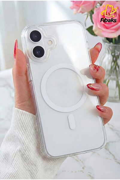 Fibaks İphone 16 Plus Uyumlu Kılıf Magsafe Wireless Kablosuz Şarj Destekli Se...