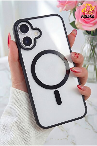 Fibaks iPhone 17 Kılıf Magsafe Wireless Şarj Özellikli Tam Koruma Renkli Sert...