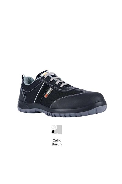 Mekap Jeriko 232-01 S1 SRC Baskılı Deri ve Tekstil Çelik Burun İş Ayakkabısı