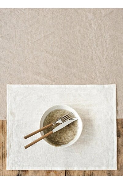 Belomia Home Collection 6 τεμάχια American Service Cream Λινά Frilly Vintage ...