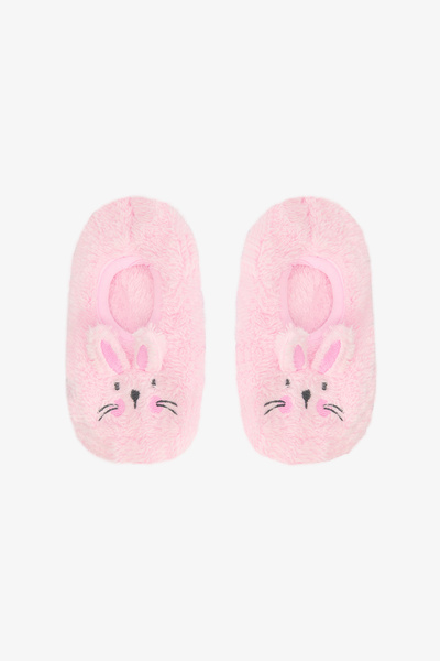 Penti Pembe Kız Çocuk Rabbit Tavşan Nakışlı Aksesuarlı Kaymaz Tabanlı Ev Çetiği