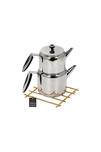 Edora Home Fireproof Trivets - Gold Flat Bar, Counter Top Base, Metal Stainless