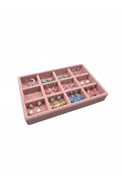 MeGass Dekor إنتاج محلي صغير الحجم من قماش الغزال باللون الوردي 12 حجرة عرض ا...