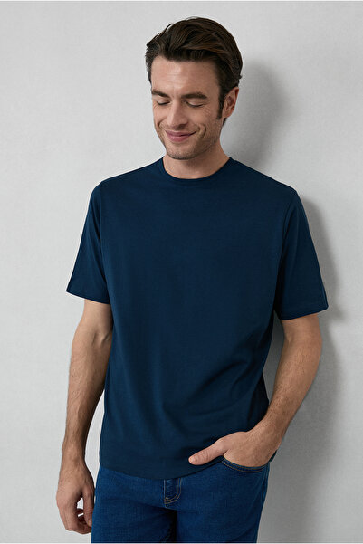 Kiğılı guler rotund slim fit bumbac 100% Tricou