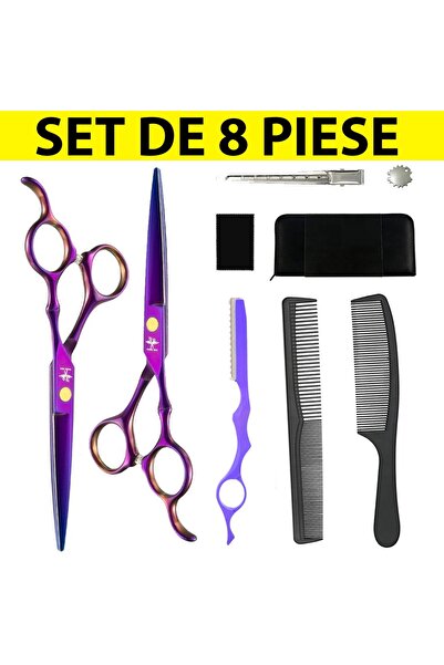 Regal Bliss Set 8 piese Regal Bliss® mov, foarfece profesionale tuns și filat...