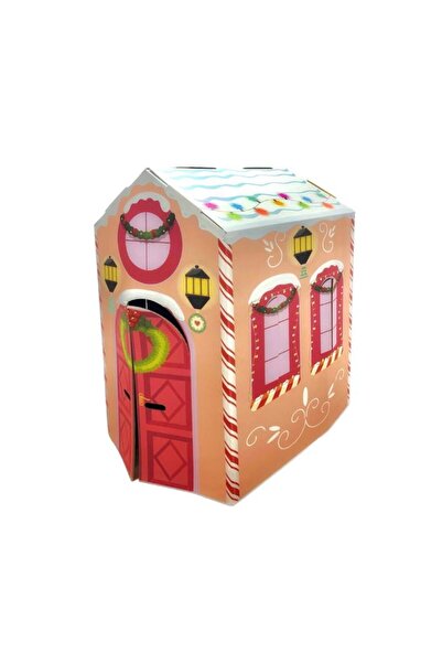 KOLİ KOLAY Yılbaşı Konseptli Karton Çocuk Oyun ve Etkinlik Evi