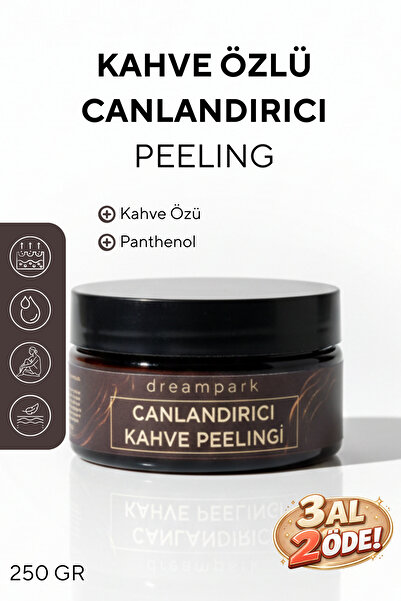DREAMPARK Nemlendirici, Besleyici, Yoğun Canlandırıcı, Kahve Peelingi 250 gr