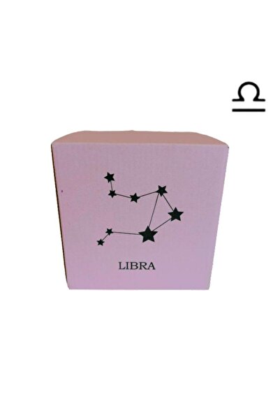 KOLİ KOLAY Terazi Burcu Pembe Kutu, Mum Kutusu, Kupa Kutusu 11x11x11cm