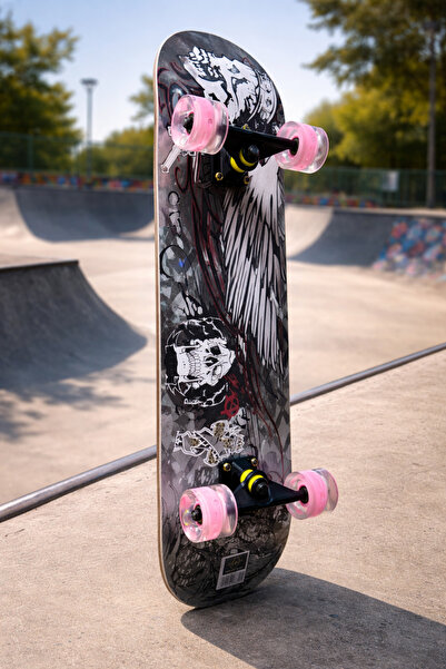 İMVULA Işıklı Silikon Teker Zımparalı Profesyonel Kaykay