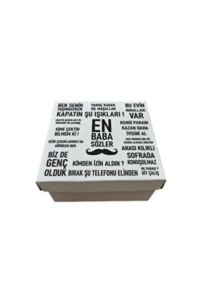 KOLİ KOLAY Baba Sözler Babalar Günü Hediye Kutusu 1 Adet 17x17x9cm