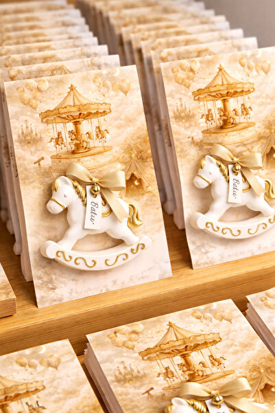 Mels Candles Atlı Karınca Temalı Taş Tozu Bebek Magneti – İsimli Kişiye Özel ...