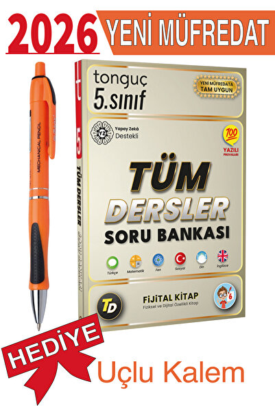 Tonguç Yayınları 5. Sınıf Tüm Dersler Soru Bankası Fijital Kitap + Hediyeli