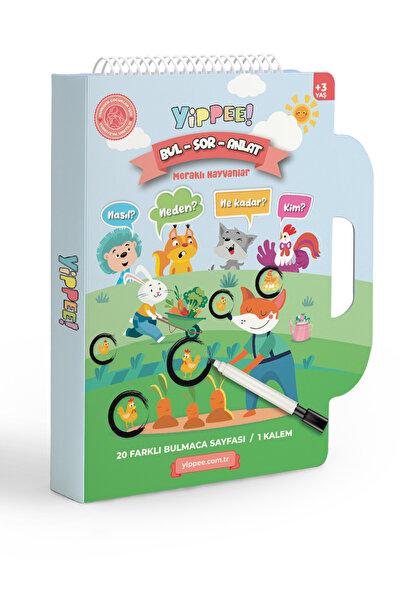 YİPPEE Bul Sor Anlat - Meraklı Hayvanlar | 3 Seviyeli Eğitici Aktivite & Etki...