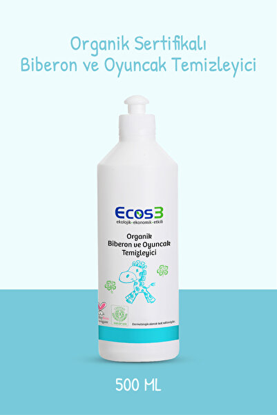 Ecos3 Organik Biberon Oyuncak Emzik Temizleyici, Vegan Sertifikalı, Kokusuz, ...