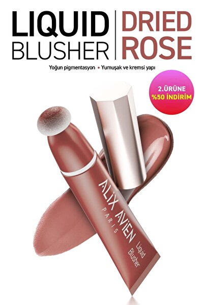 Alix Avien Yoğun Pigmentli E Vitaminli Mat Bitişli Kremsi Likit Allık - Liqui...