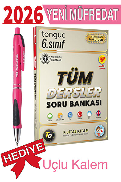 Tonguç Yayınları 6. Sınıf Tüm Dersler Soru Bankası Fijital Kitap + Hediyeli
