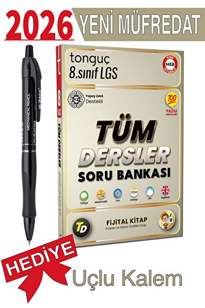 Tonguç Yayınları 8. Sınıf Tüm Dersler Soru Bankası Fijital Kitap + Hediyeli