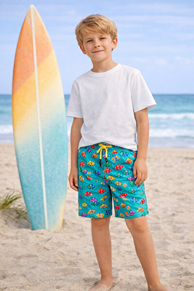 Verscon Pantaloni scurți pentru băieți pentru mare și piscină 3 - 11 ani