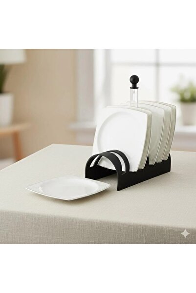 Dania A Set Of Porcelain Dishes With A Black Stand 6 Pieces