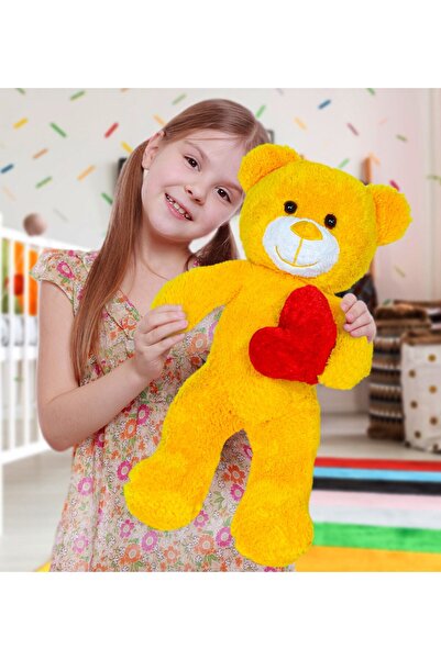 Özgüner Oyuncak 50 Cm Kalpli Peluş Sevimli Ayıcık