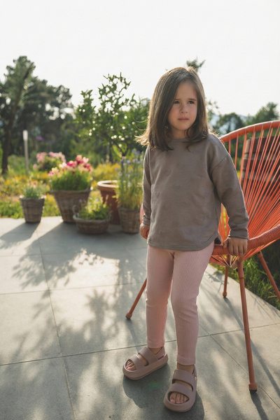 Cigit Long Sleeve T-Shirt Set 1-7 Years Old Mink