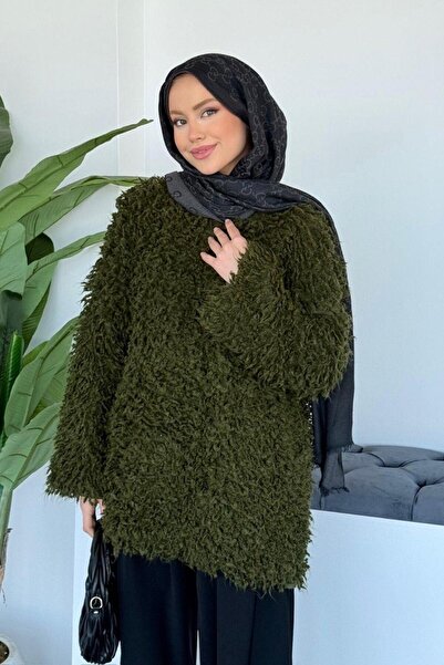 Şulemoda Giyim Furry Sweater Khaki