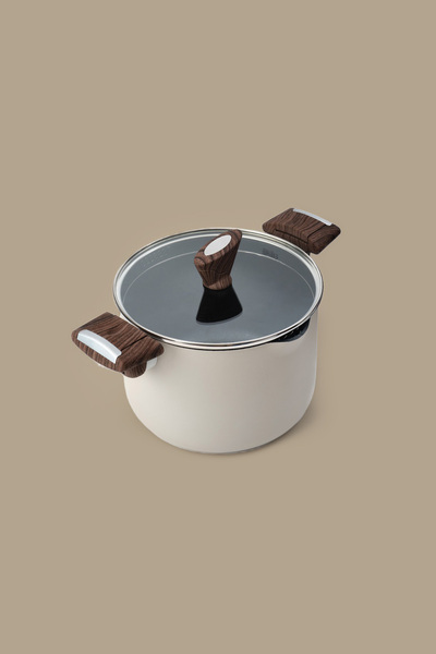 Gigilli Titanium Pasta Pot 22 cm Cream